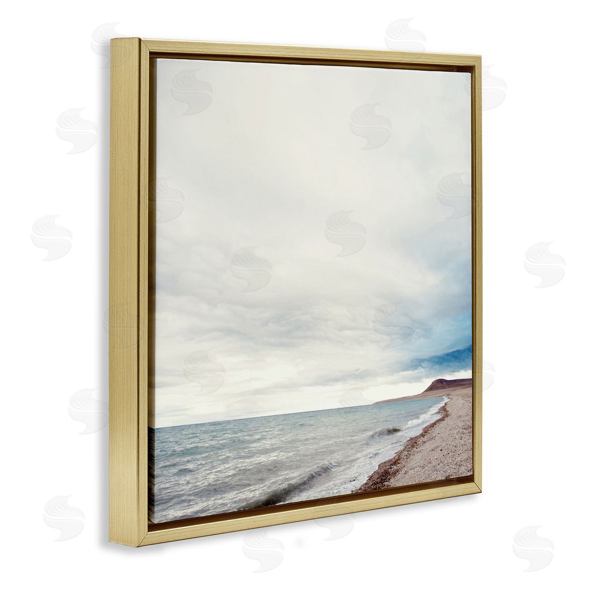 Anna Coppel Ocean At Sunrise Gold Floating Frame Canvas Wall Art Print