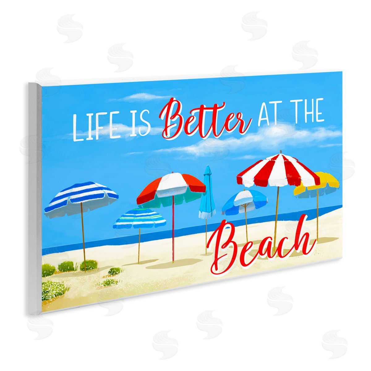 Better At Beach Scene Wood Plaque Wall Art, Home Decor by Lucca Sheppard