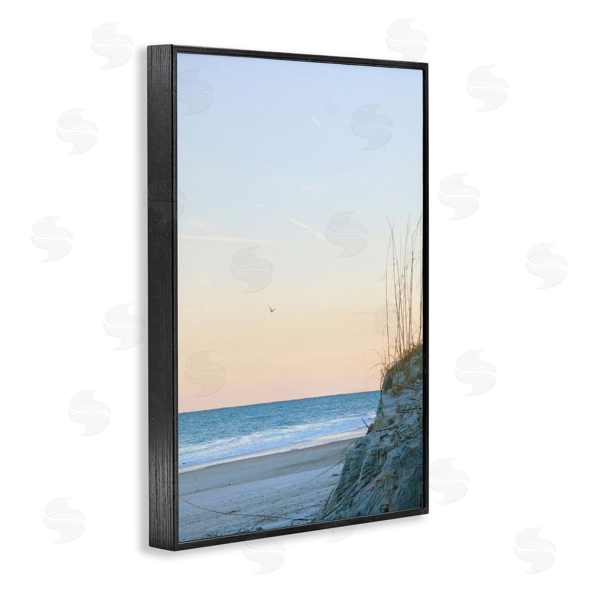 Serene Beach Sunset Black Frame Print Wall Art, Home Decor by Gail Peck