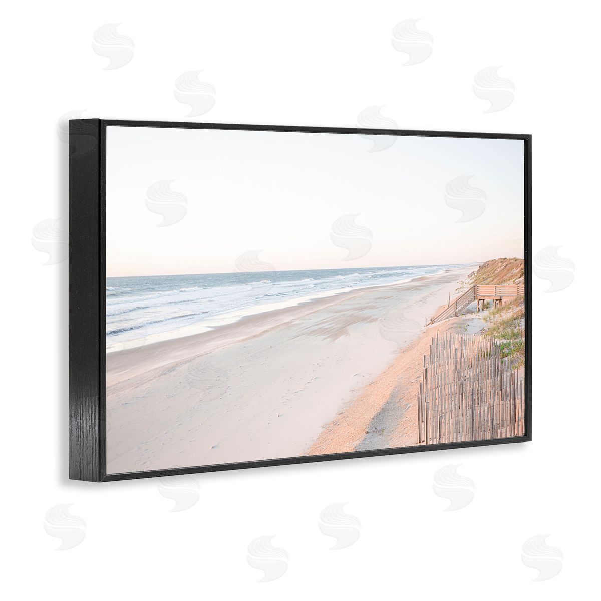 Erin Marie Vast Beach Horizon Black Framed Giclee Wall Art Print