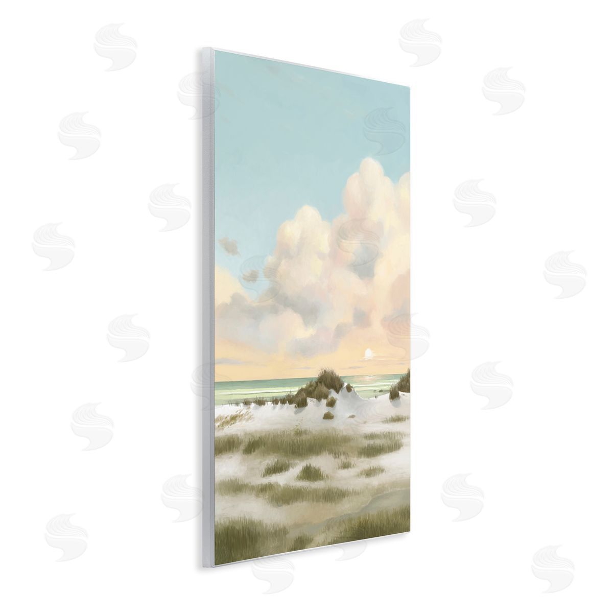 Land and Sea Painting Wood Plaque Wall Art, Home Decor by Lucca Sheppard