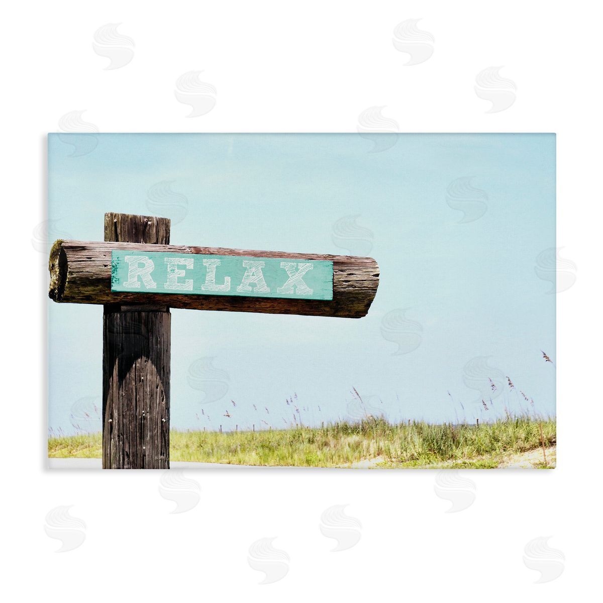 Relax Sign on Beach Canvas Wall Art, Home Decor by Gail Peck