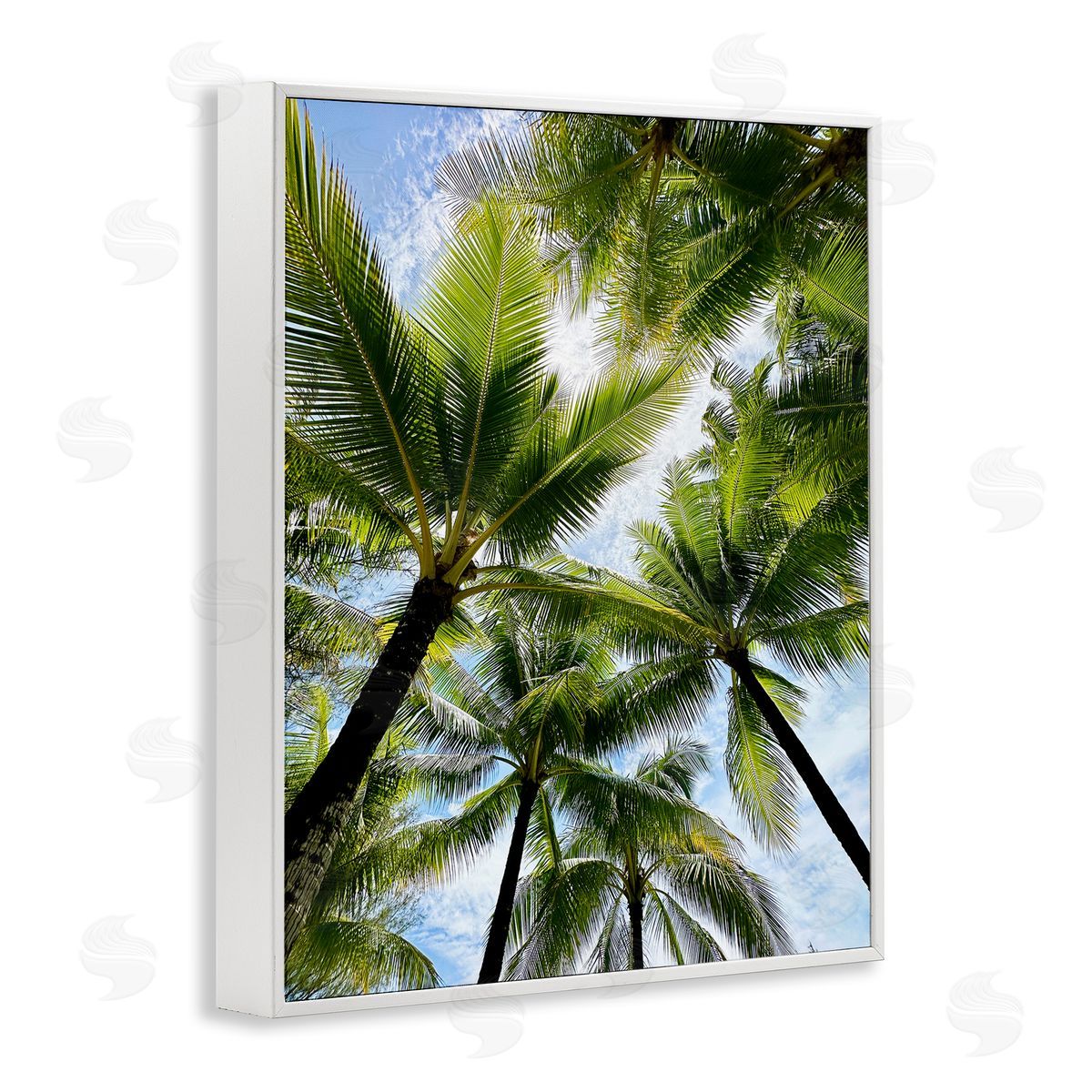 Kali Wilson Overhead Palm Trees White Framed Giclee Wall Art Print