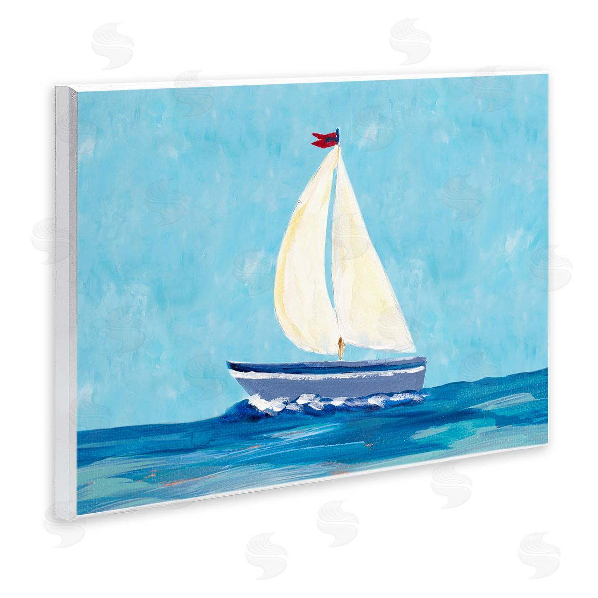 Sail The Sea Wood Plaque Wall Art, Home Decor by Julie Derice