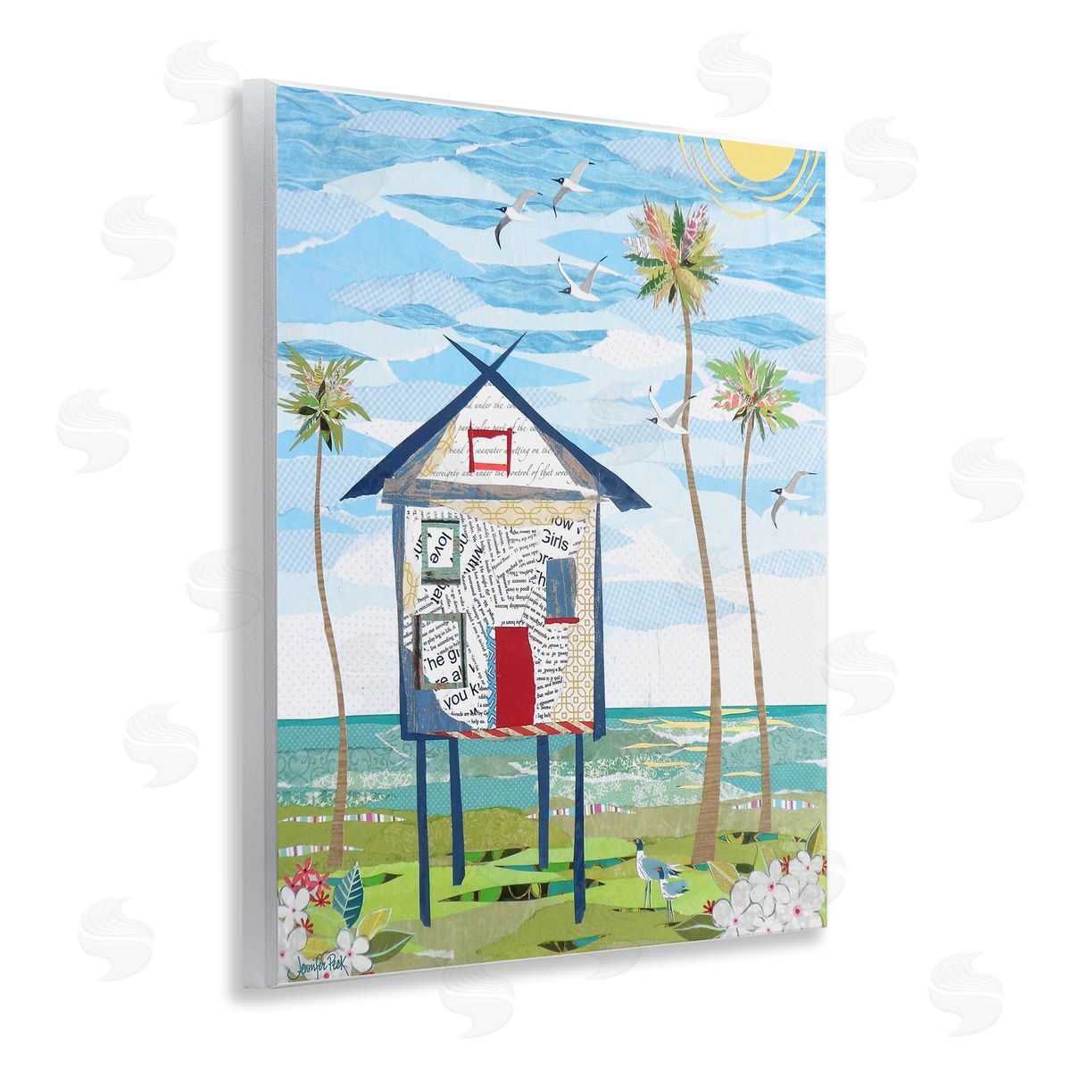 Beach Vacation Getaway Wood Plaque Wall Art, Home Decor by Jennifer Peck