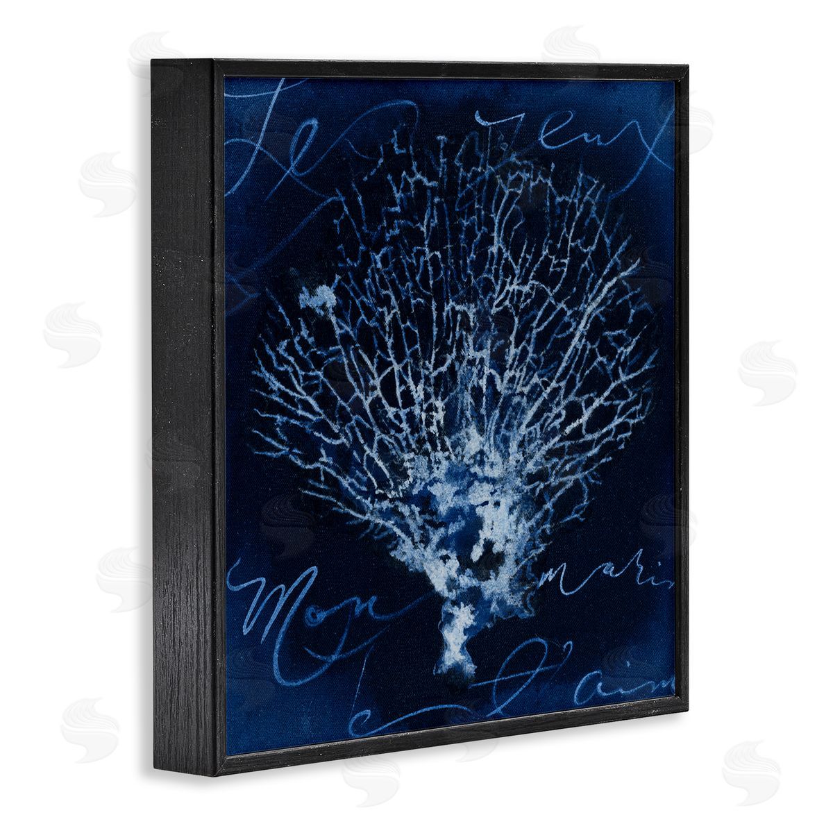 Vintage Marine Life Black Frame Print Wall Art, Home Decor by Liz Jardine