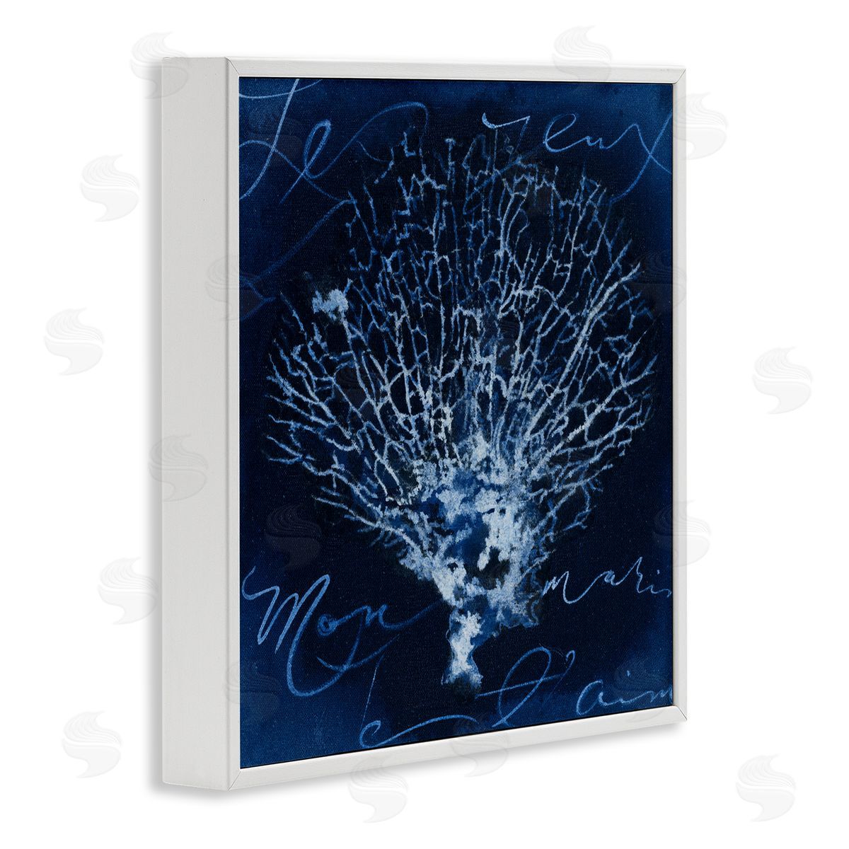 Vintage Marine Life White Frame Print Wall Art, Home Decor by Liz Jardine