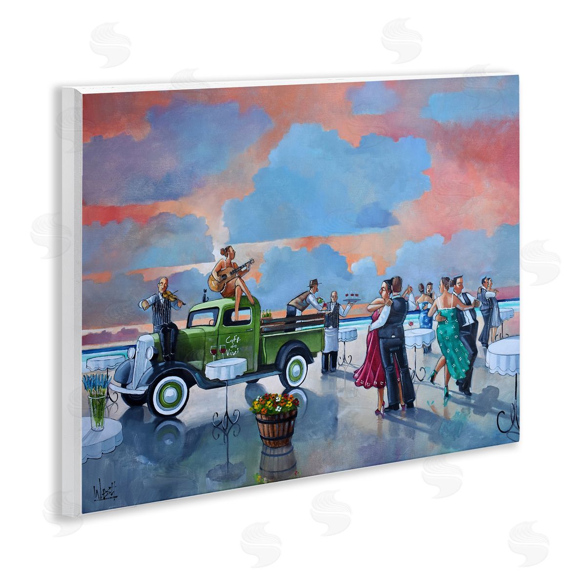 Ronald West Beach Ballroom Dance Wooden Wall Plaque Art Print