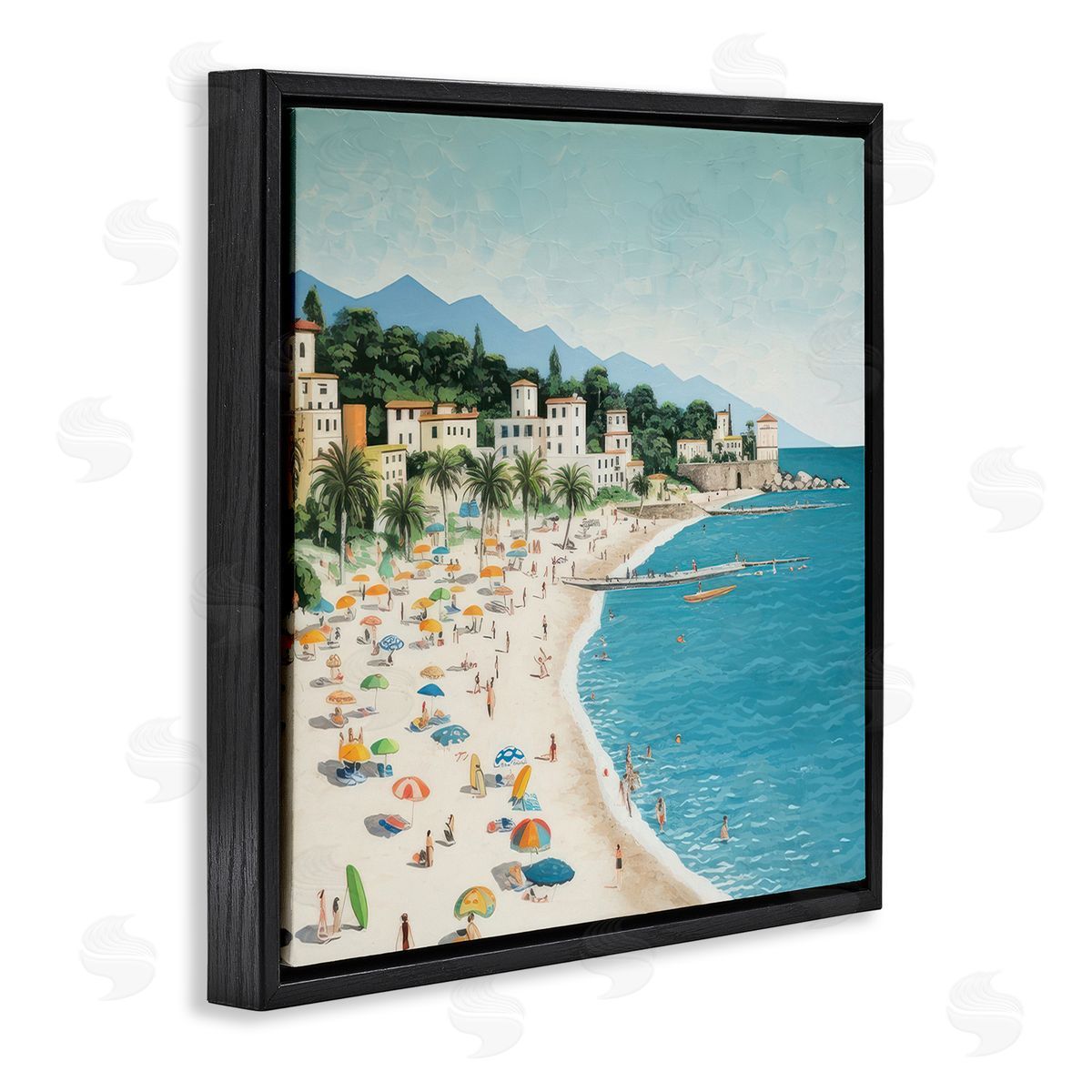 Lazar Studio By Water's Edge Black Floating Frame Canvas Wall Art Print