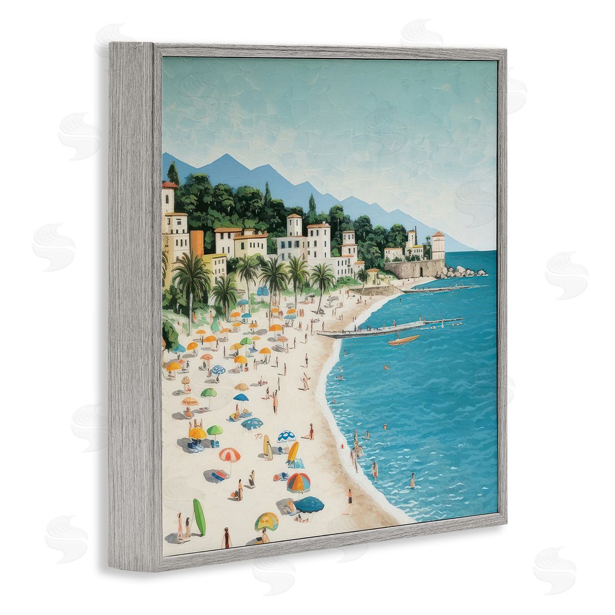 Lazar Studio By Water's Edge Gray Framed Giclee Wall Art Print