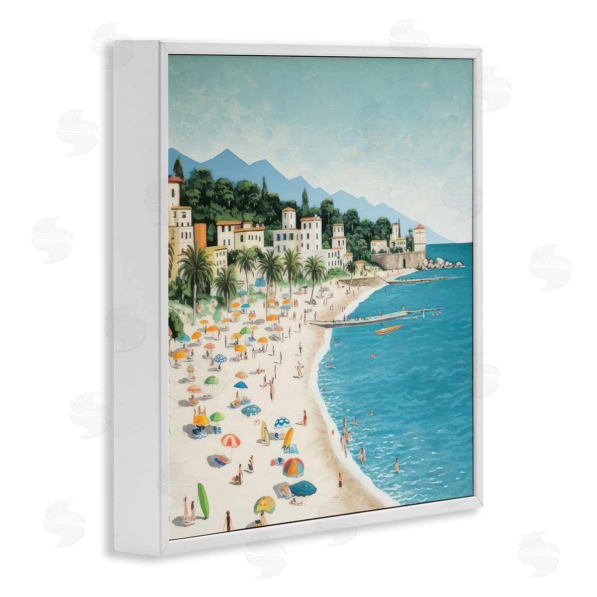 Lazar Studio By Water's Edge White Framed Giclee Wall Art Print