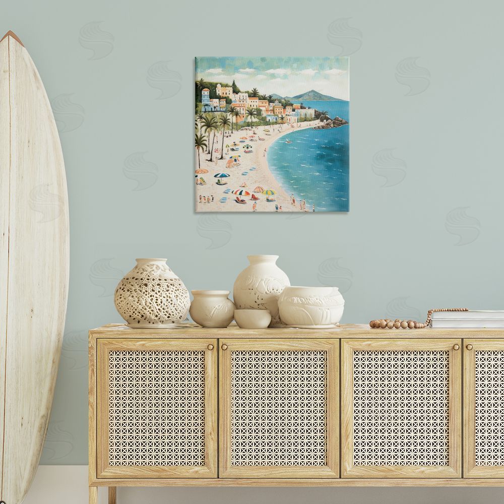 Lazar Studio Beach Water's Edge Canvas Wall Art Print in Room