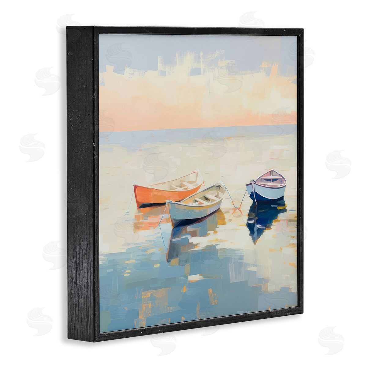 Irena Orlov Boats & Coastal Breeze Black Framed Giclee Wall Art Print