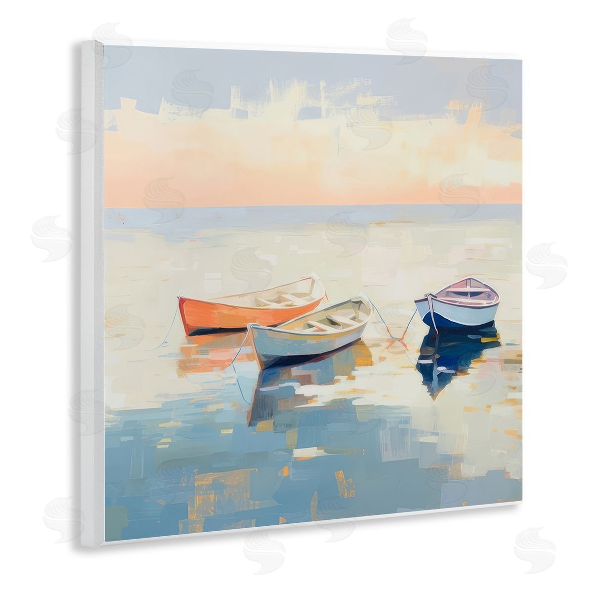 Irena Orlov Boats & Coastal Breeze Wooden Wall Plaque Art Print