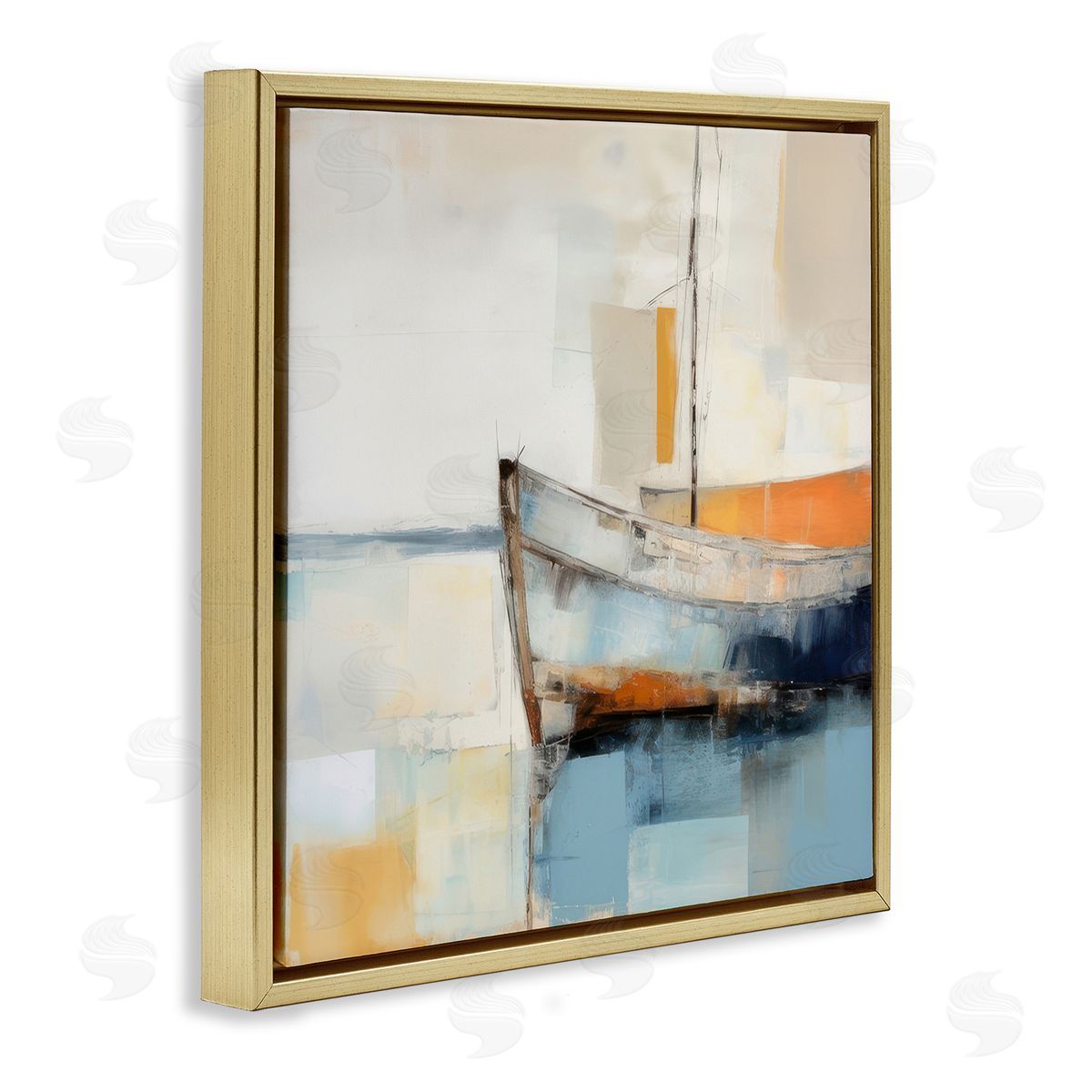 Irena Orlov Coastal Charm Expedition Gold Floating Frame Canvas Wall Art Print