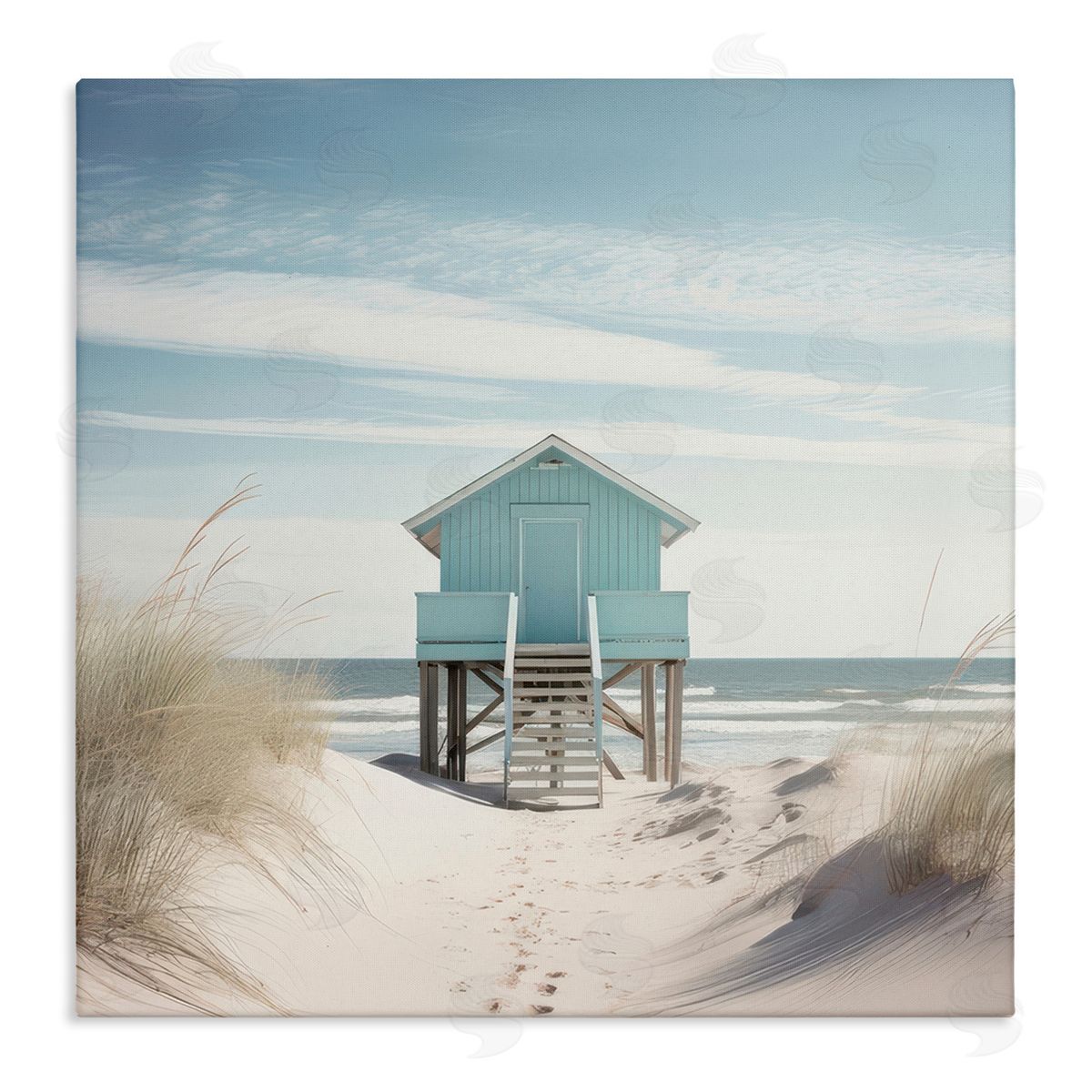 Coastal Lookout Hut Canvas Wall Art, Home Decor by Irena Orlov