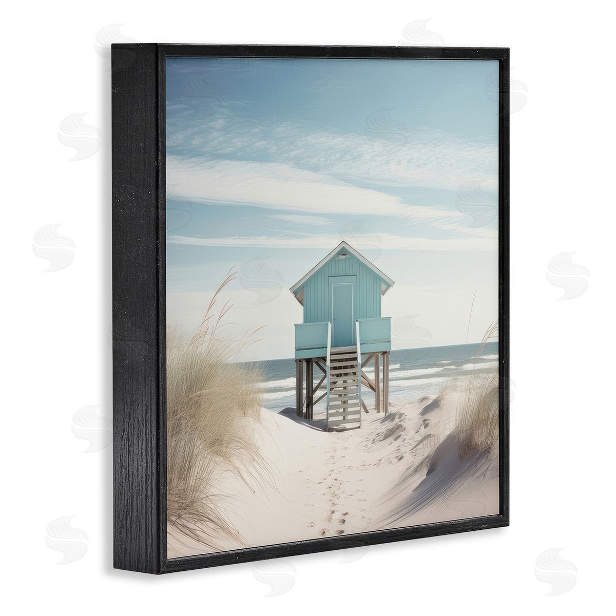 Coastal Lookout Hut Black Frame Print Wall Art, Home Decor by Irena Orlov