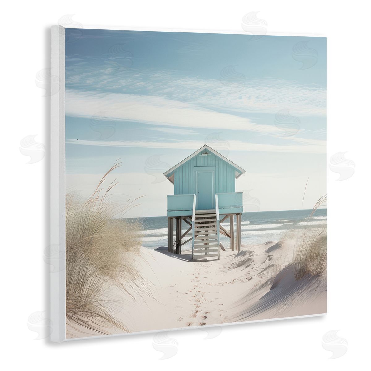 Coastal Lookout Hut Wood Plaque Wall Art, Home Decor by Irena Orlov