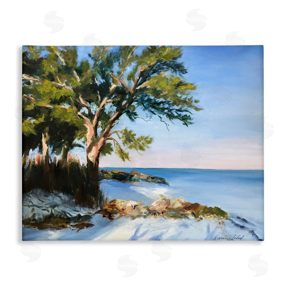 White Sand Beach Canvas Wall Art, Home Decor by Karen Lind