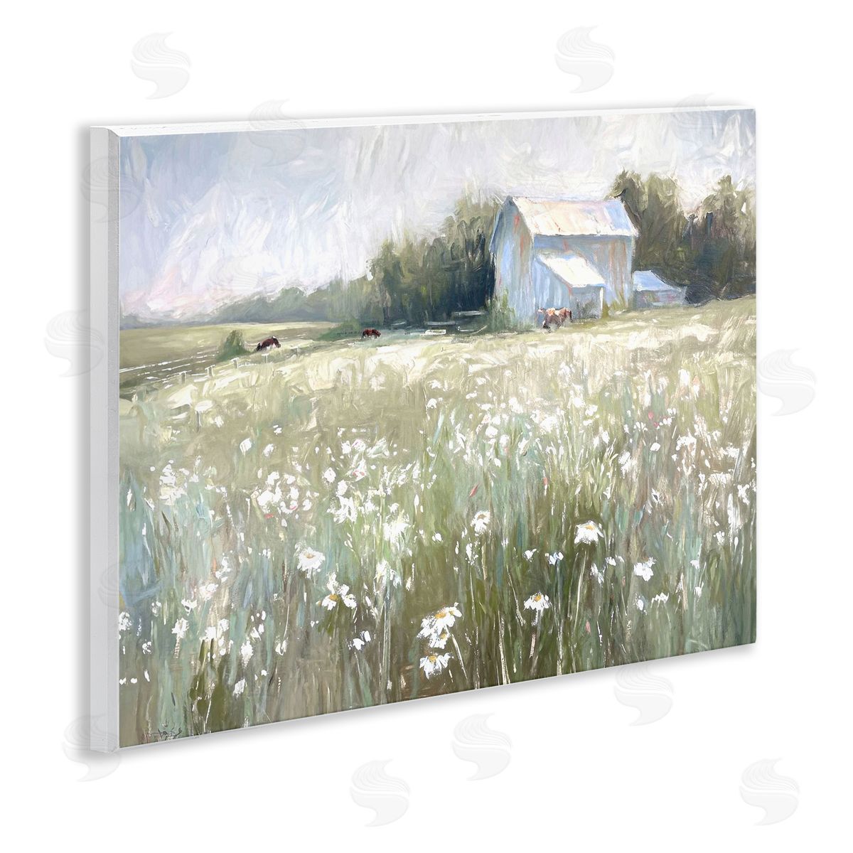 Peaceful Pasture Meadow Wood Plaque Wall Art, Home Decor by Ramona Murdock