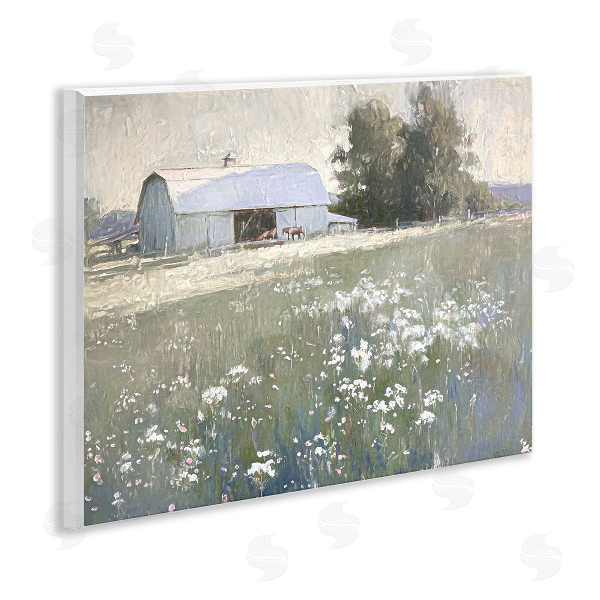 Peaceful Farm Pasture Wood Plaque Wall Art, Home Decor by Ramona Murdock