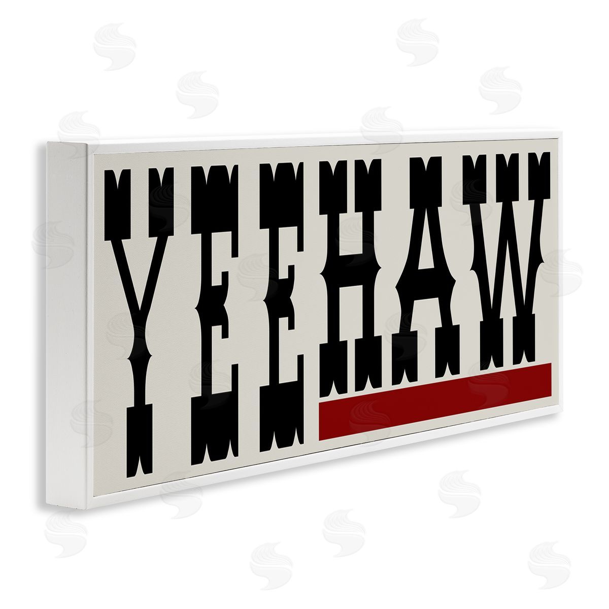 Yeehaw Western Word White Frame Print Wall Art, Home Decor by Sd Graphics Studio