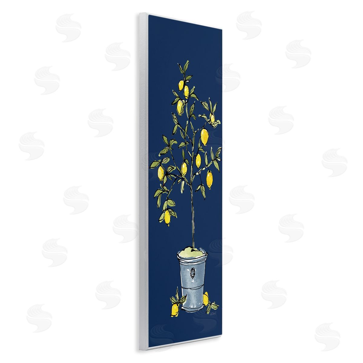 Citron Lemon Plant Wood Plaque Wall Art, Home Decor by Anne Tavoletti