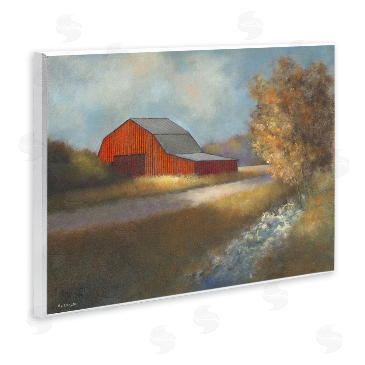 Traditional Red Barn Wood Plaque Wall Art, Home Decor by David Swanagin