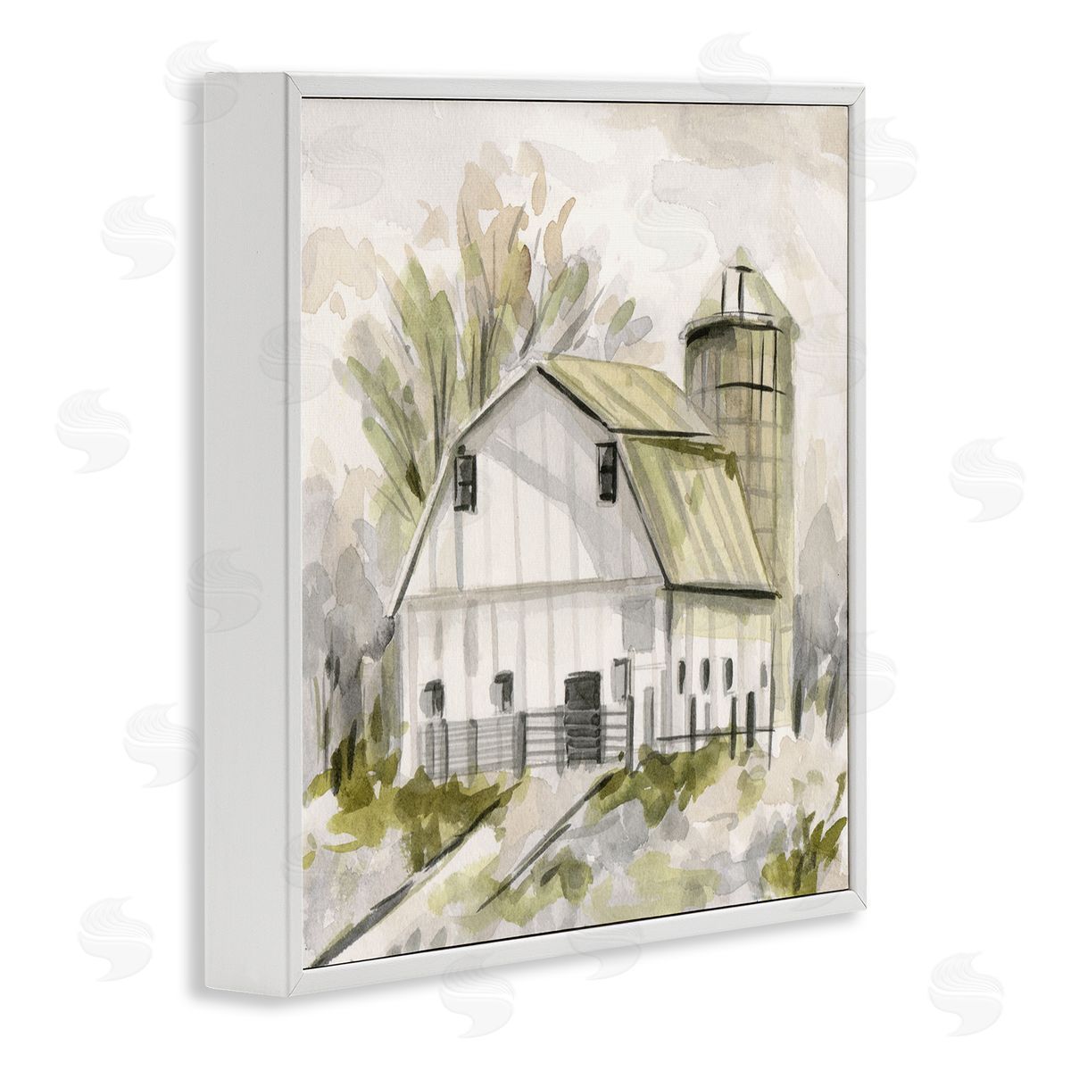 Neutral Farmhouse Barn White Frame Print Wall Art, Home Decor by Melissa Wang