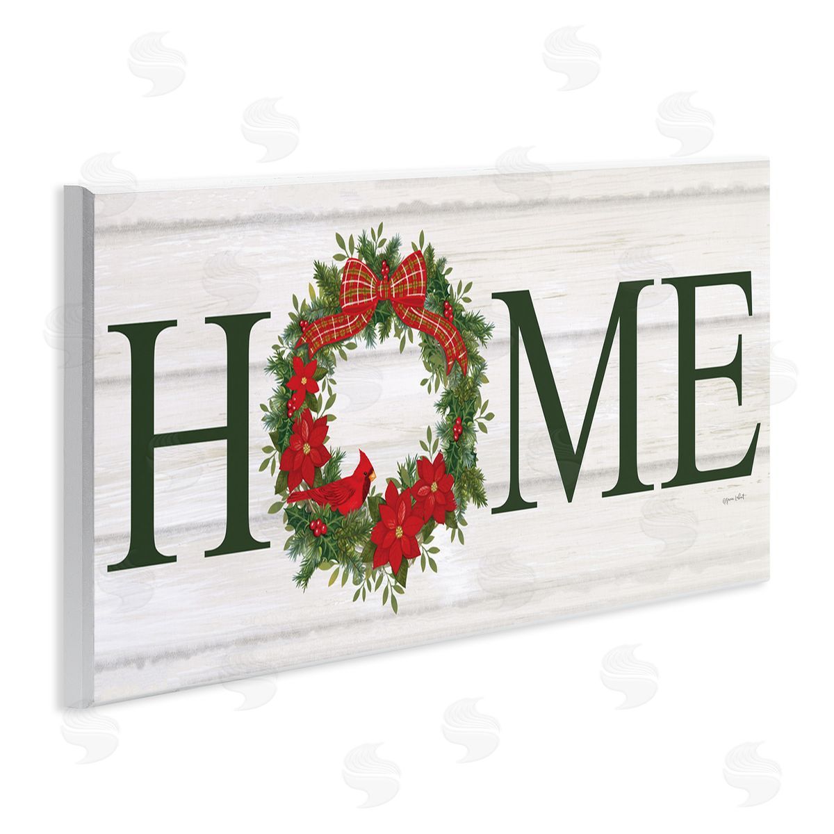 Home Seasonal Wreath Wood Plaque Wall Art, Home Decor by Annie LaPoint