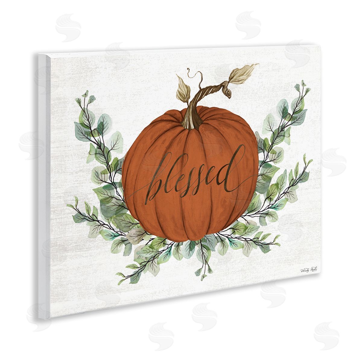 Orange Blessed Pumpkin Wood Plaque Wall Art, Home Decor by Cindy Jacobs