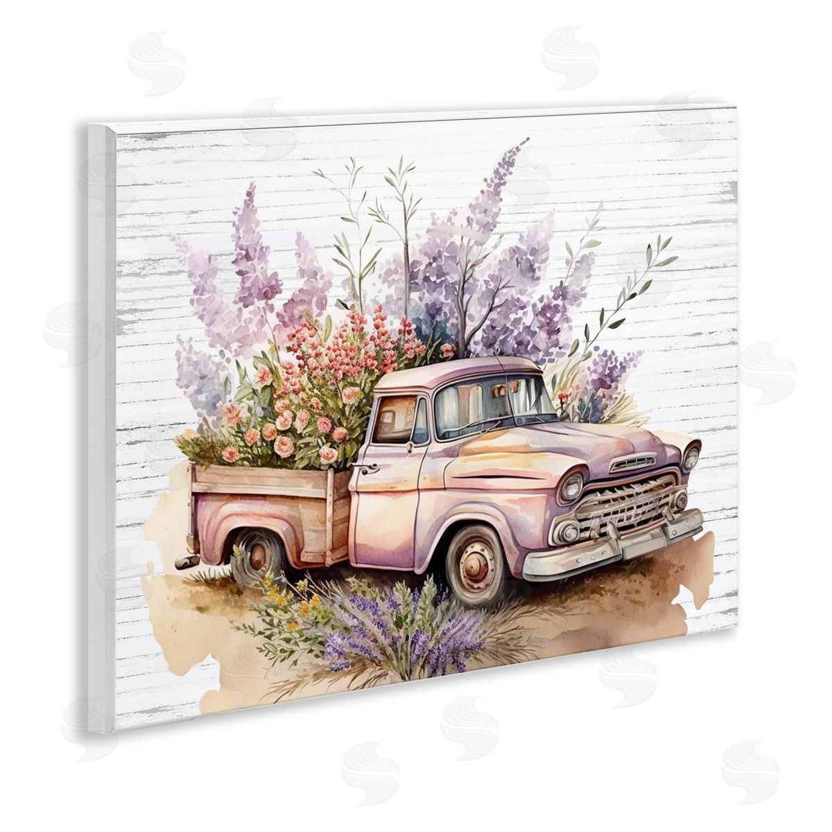 Lavender Filled Truck Wood Plaque Wall Art, Home Decor by Lettered and Lined