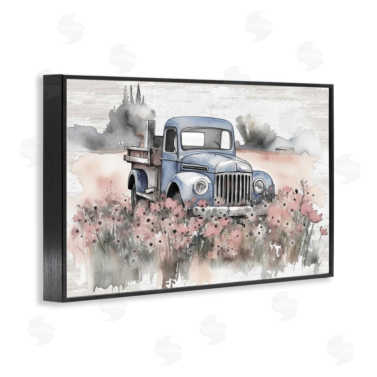 Pickup in Floral Meadow Black Frame Print Wall Art, Home Decor by Lettered and Lined