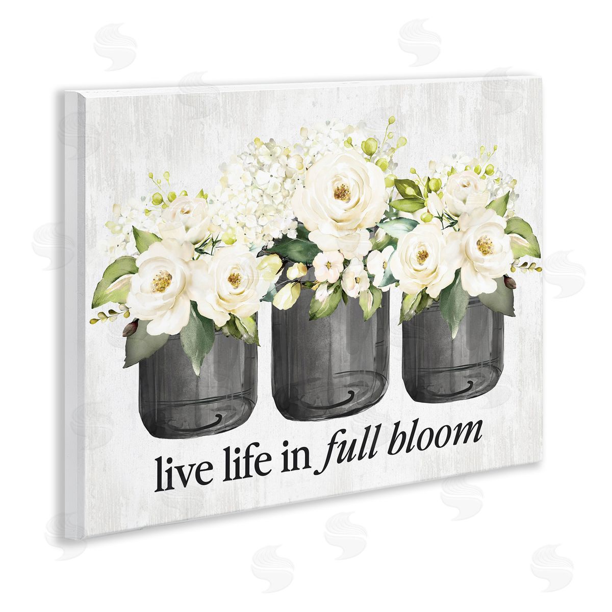 Life In Full Bloom Wood Plaque Wall Art, Home Decor by Lettered and Lined