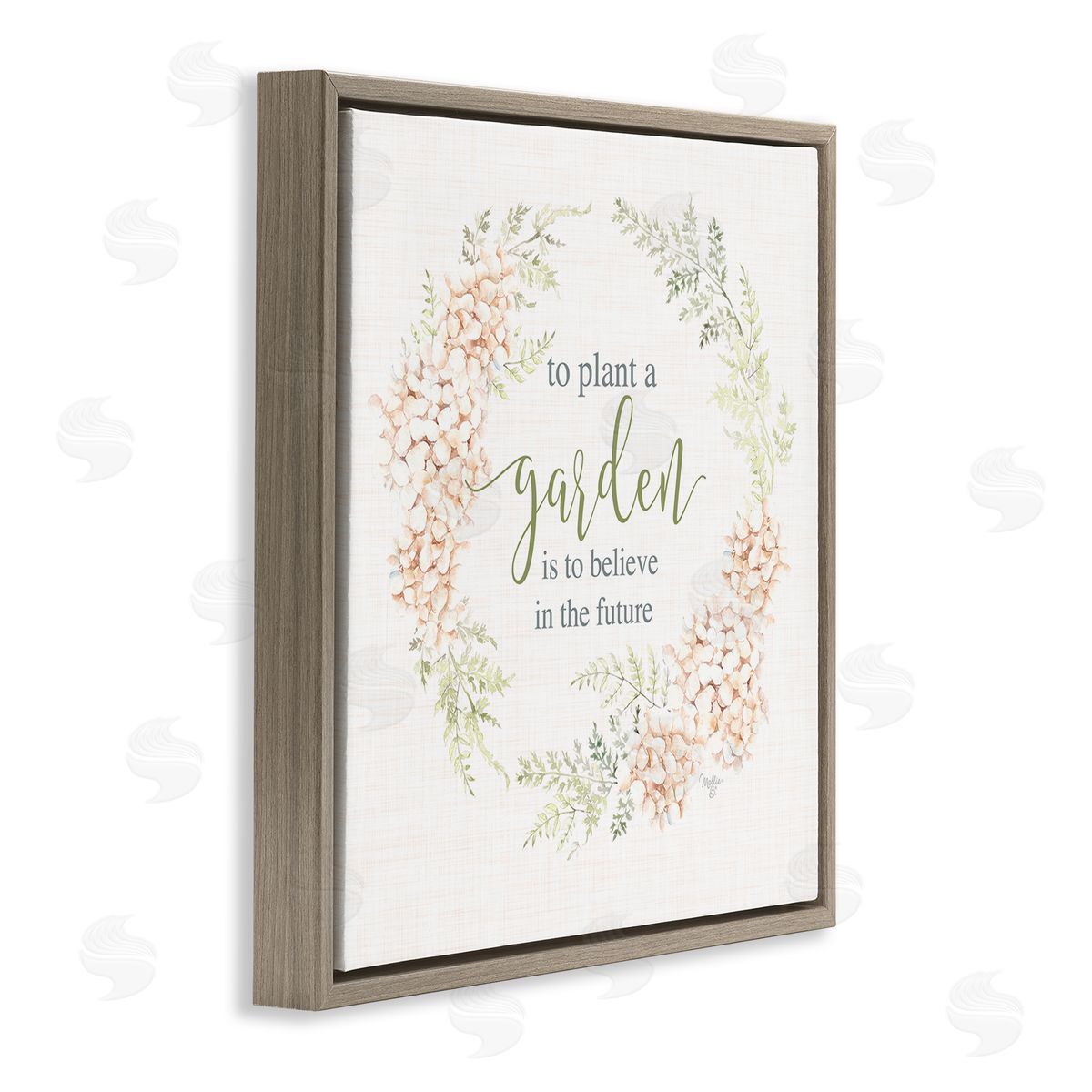 Inspiring Plant A Garden Brown Floating Frame Canvas Wall Art, Home Decor by Mollie B.