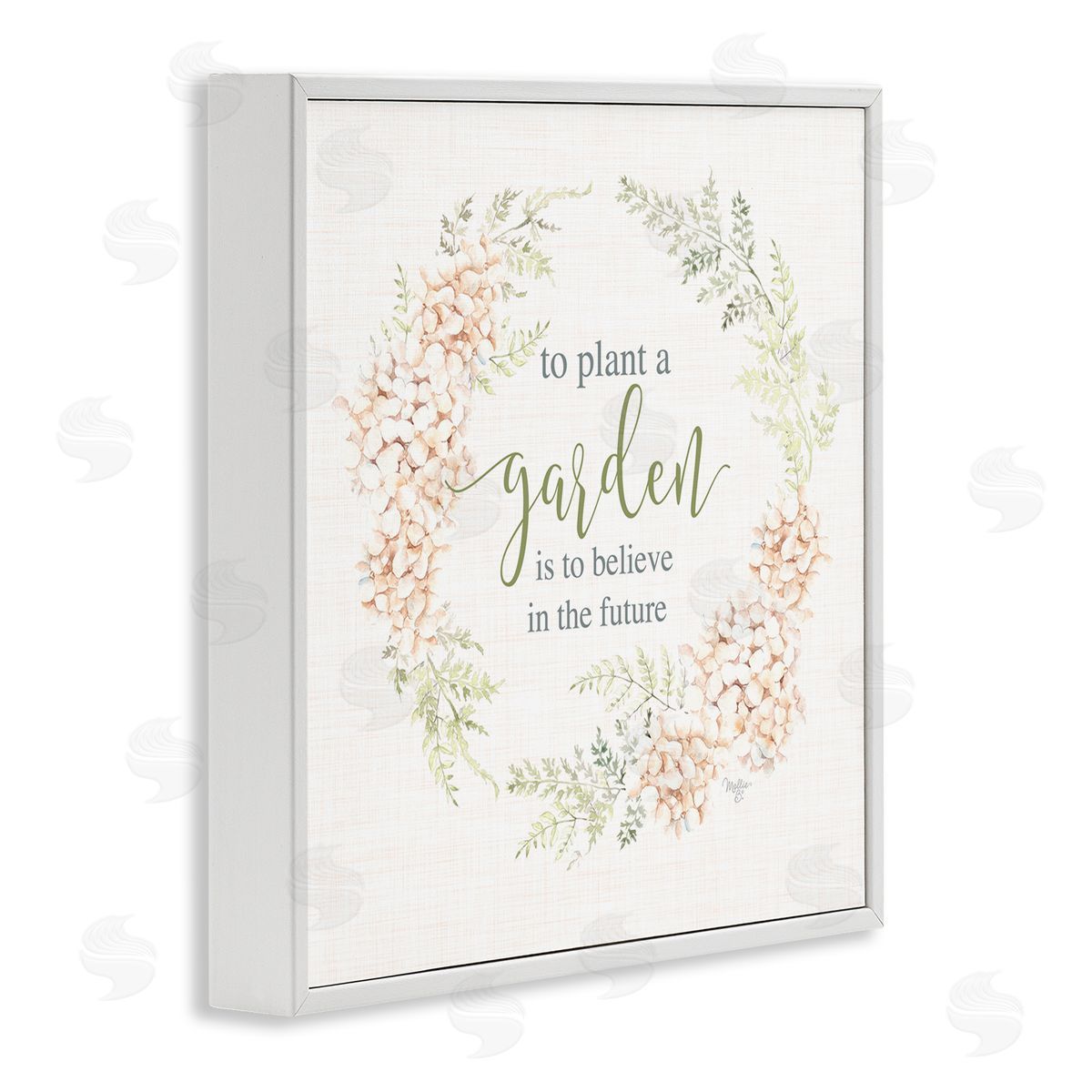 Inspiring Plant A Garden White Frame Print Wall Art, Home Decor by Mollie B.