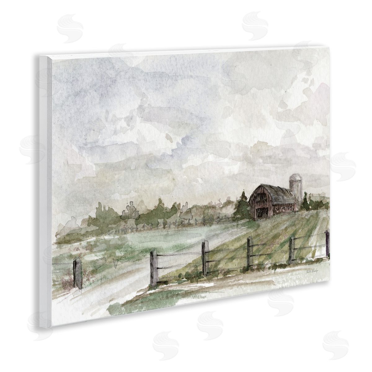 Rustic Barn and Fence Wood Plaque Wall Art, Home Decor by Patti Bishop