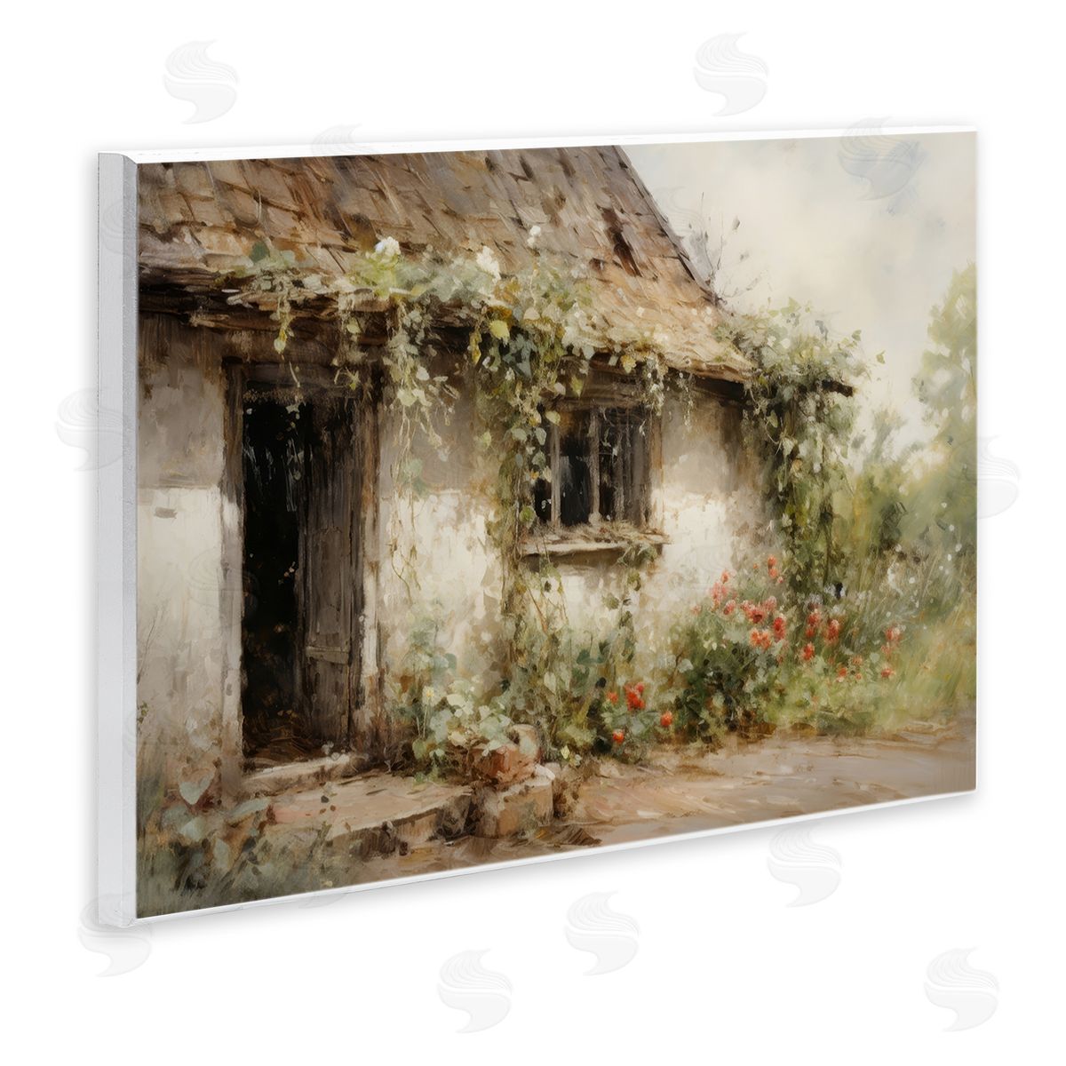 Reclaimed By Nature Wood Plaque Wall Art, Home Decor by Petal Prints Design