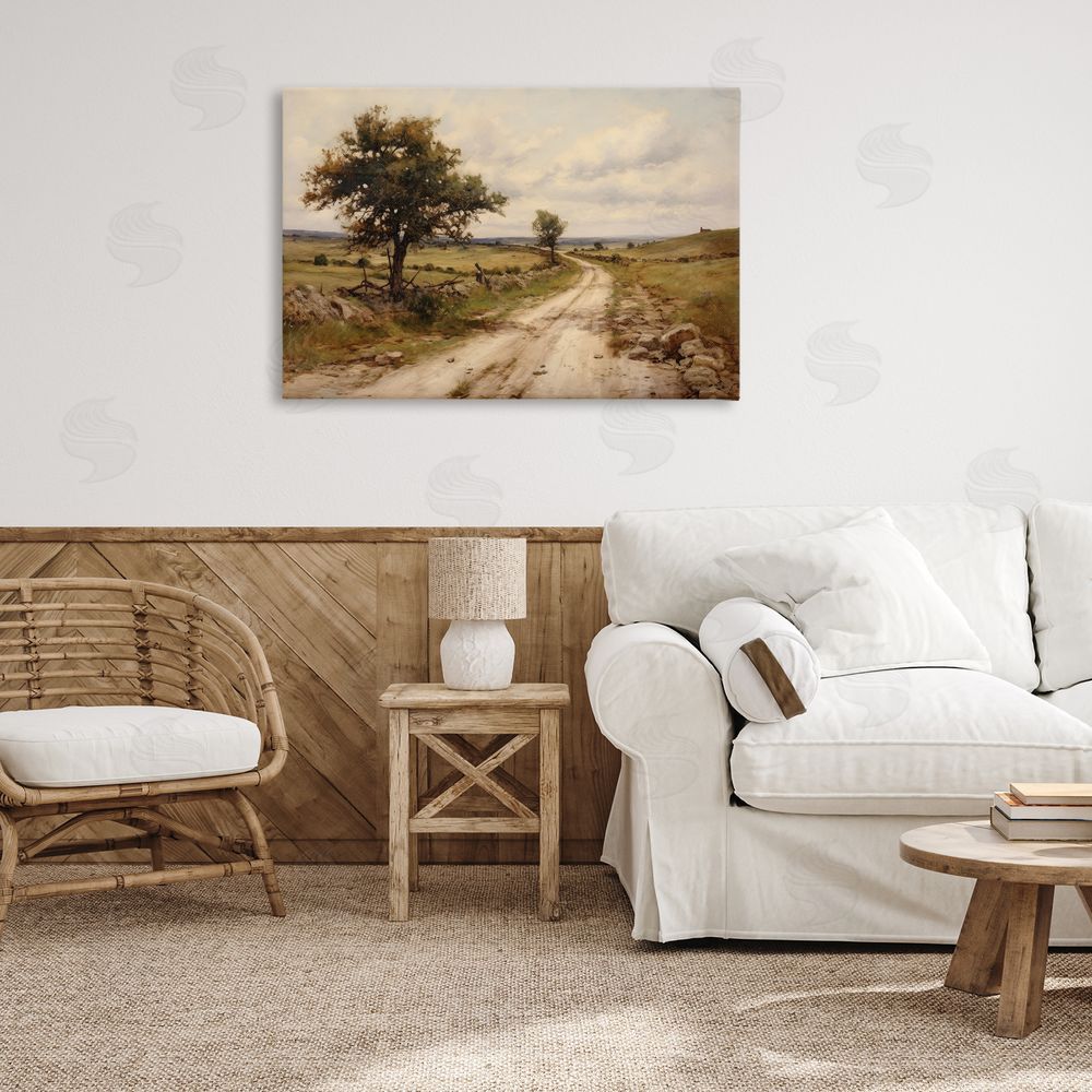 Petal Prints Design Road To Nowhere Canvas Wall Art Print in Room