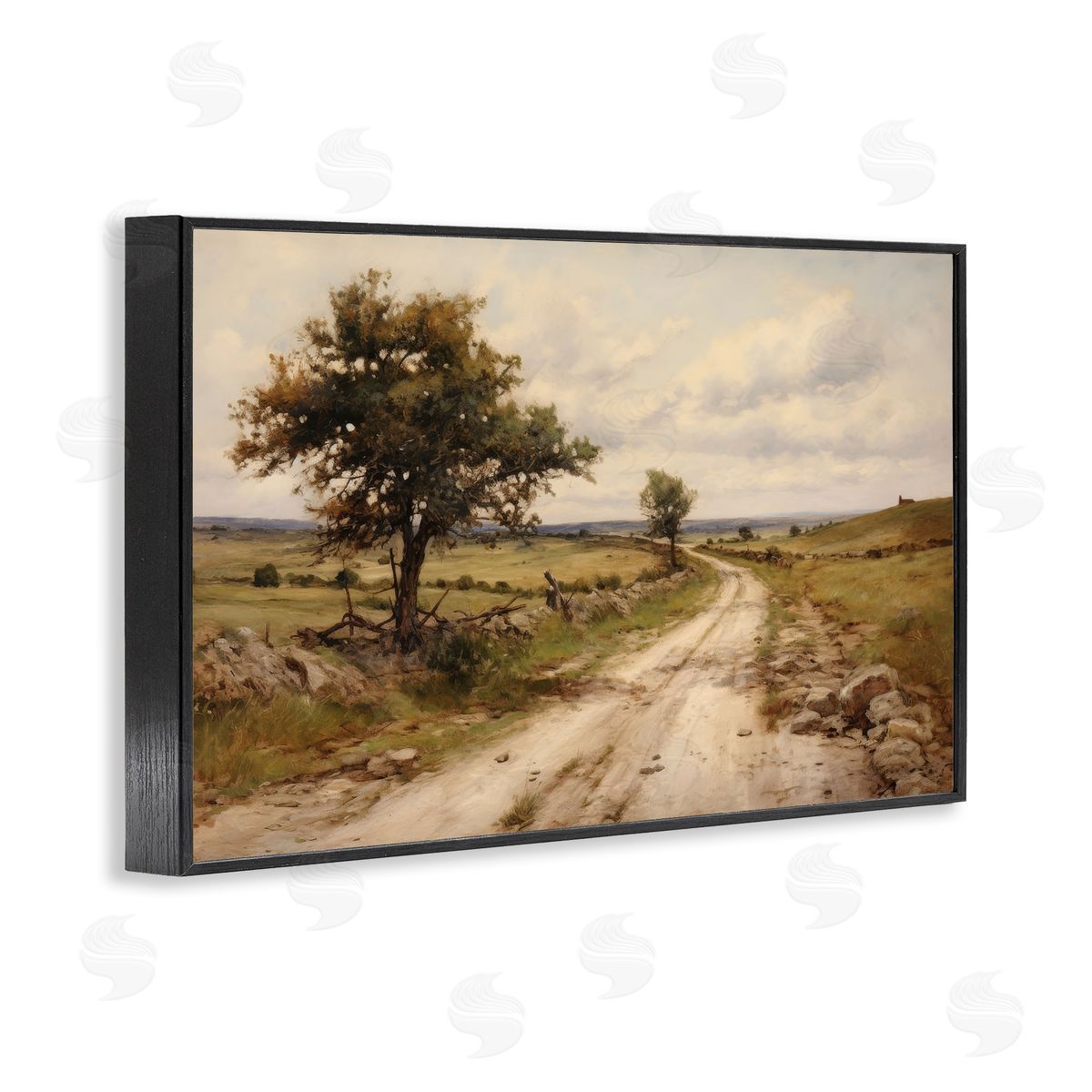 Petal Prints Design Road To Nowhere Black Framed Giclee Wall Art Print