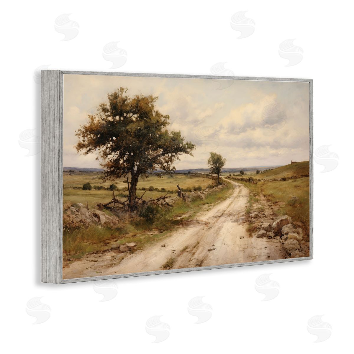 Petal Prints Design Road To Nowhere Gray Framed Giclee Wall Art Print