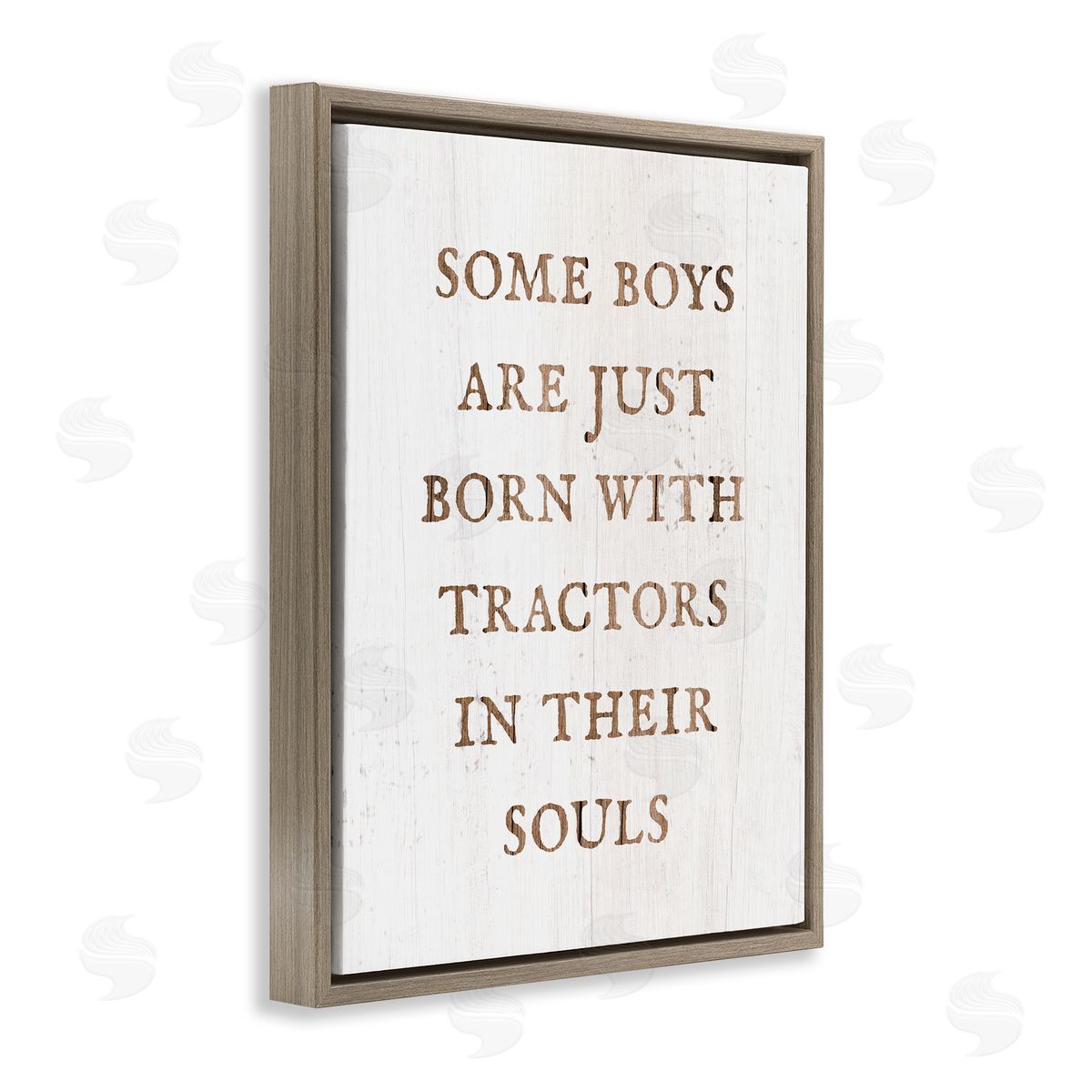 Tractors In Their Souls Brown Floating Frame Canvas Wall Art, Home Decor by Stupell Studio
