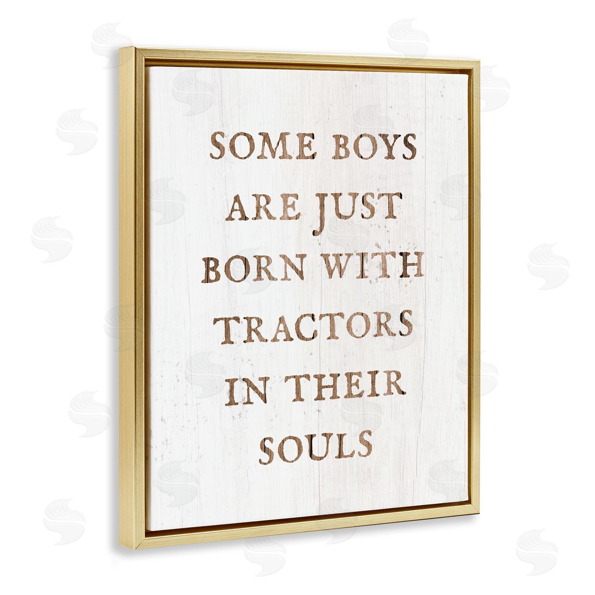 Tractors In Their Souls Gold Floating Frame Canvas Wall Art, Home Decor by Stupell Studio