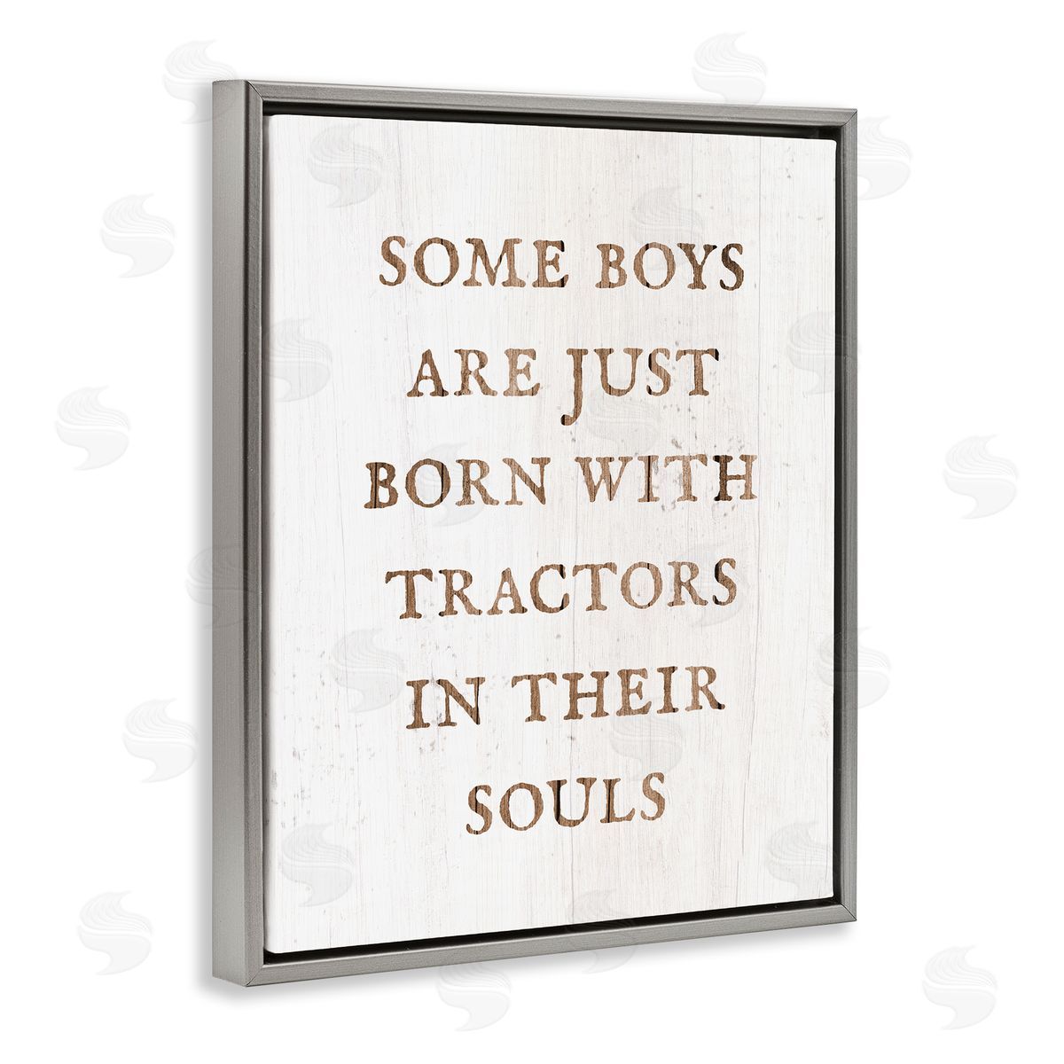 Tractors In Their Souls Grey Floating Frame Canvas Wall Art, Home Decor by Stupell Studio
