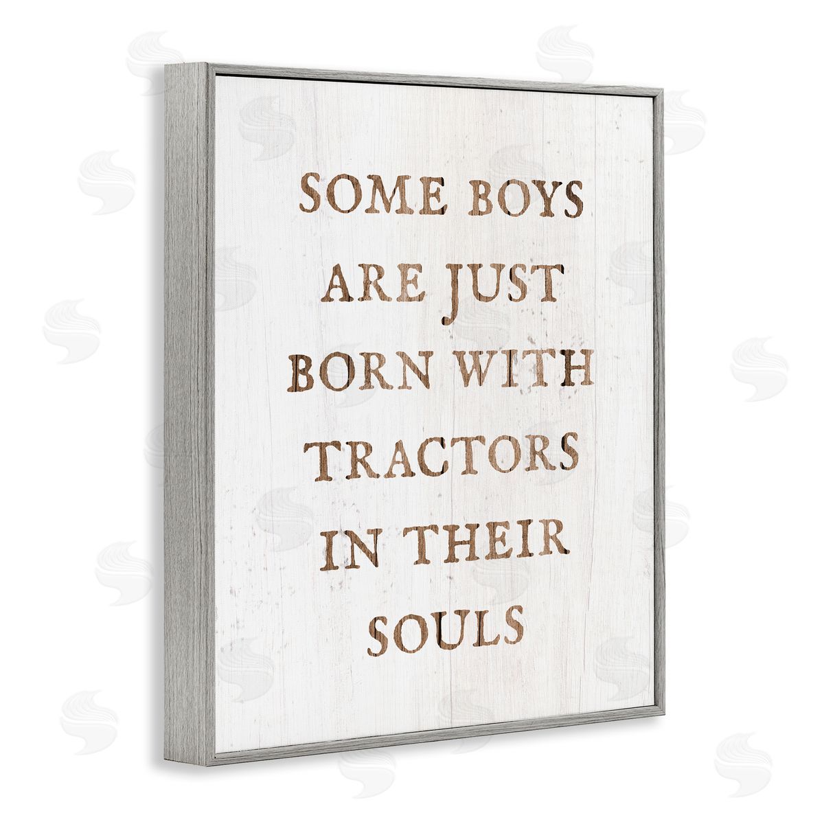 Tractors In Their Souls Grey Frame Print Wall Art, Home Decor by Stupell Studio