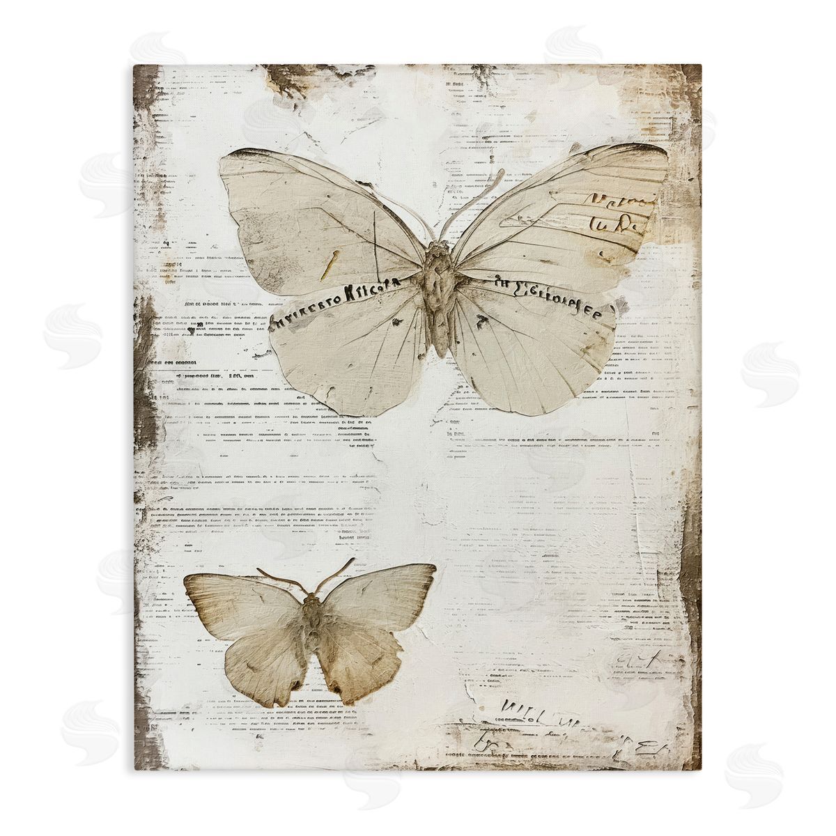 Riley B Butterfly Journal Collage Canvas Wall Art Print