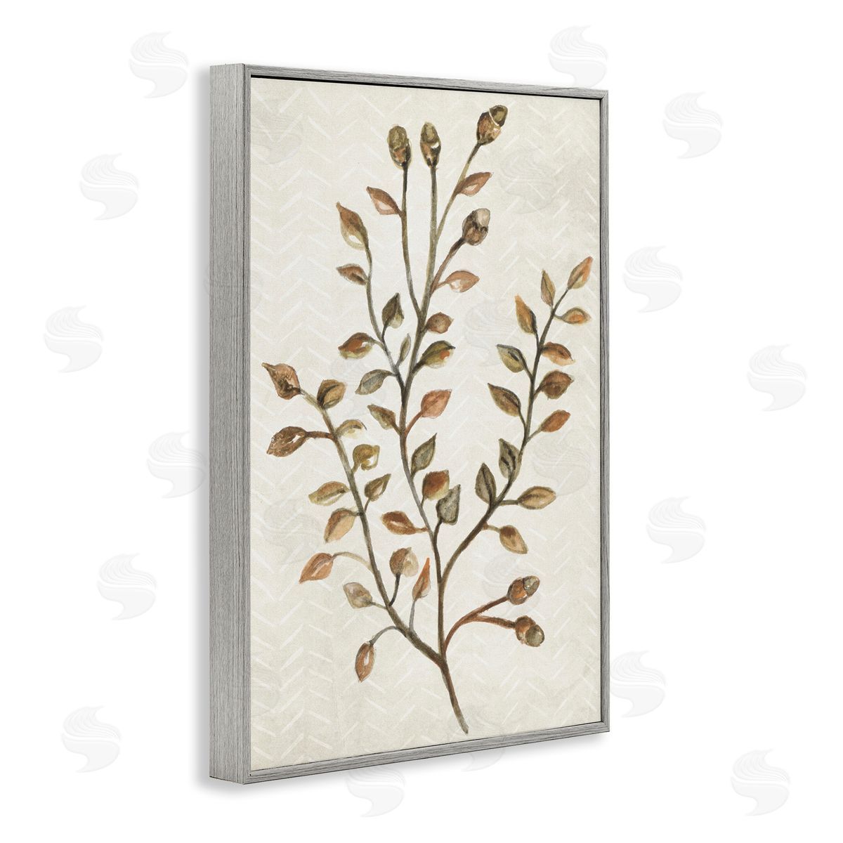 Garden Botanics Sprig Grey Frame Print Wall Art, Home Decor by Janice Gaynor