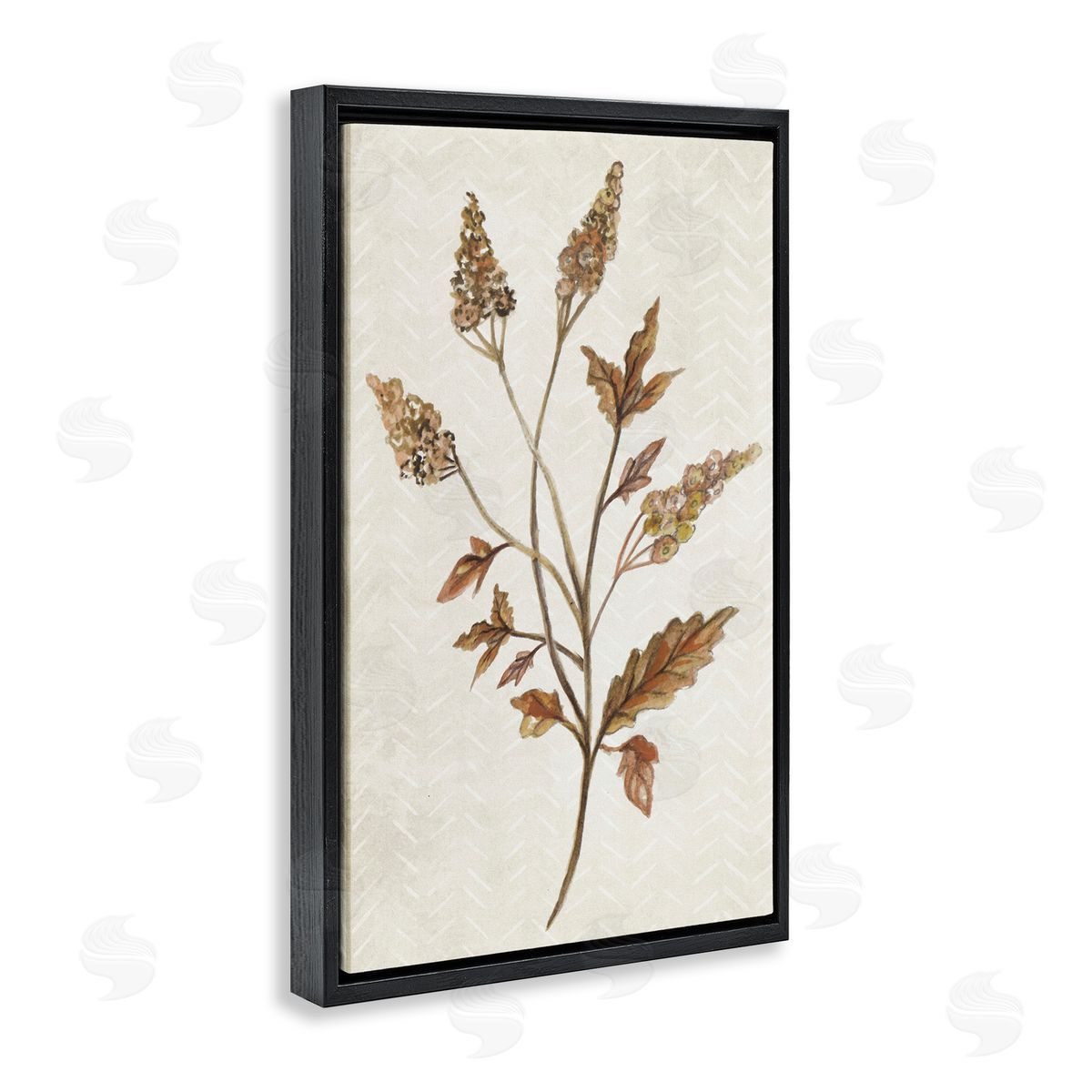 Neutral Garden Botanics Black Floating Frame Canvas Wall Art, Home Decor by Janice Gaynor