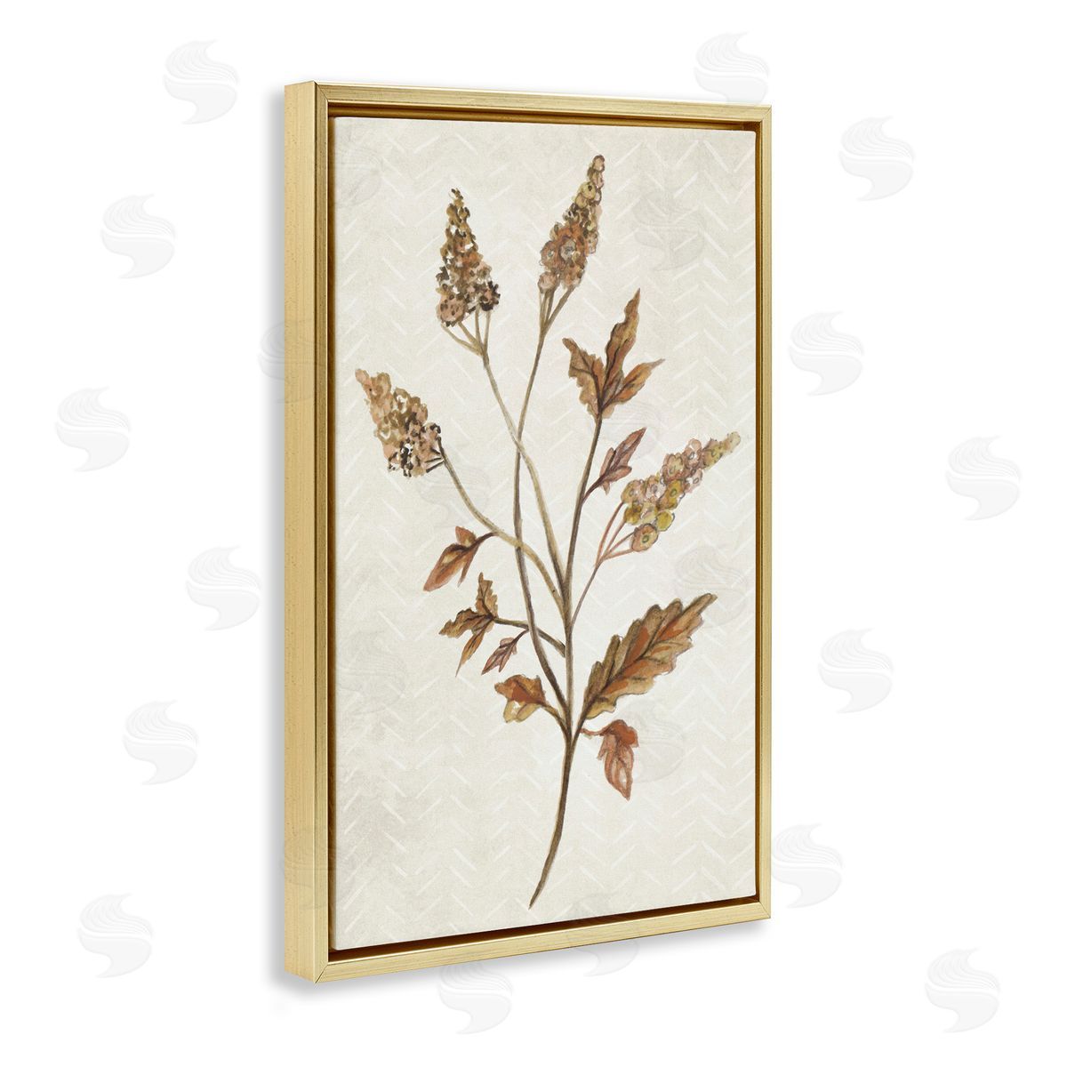 Neutral Garden Botanics Gold Floating Frame Canvas Wall Art, Home Decor by Janice Gaynor