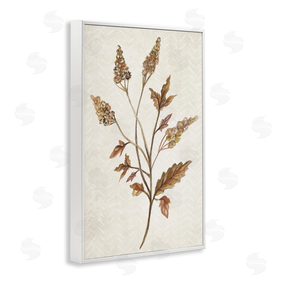 Neutral Garden Botanics White Frame Print Wall Art, Home Decor by Janice Gaynor